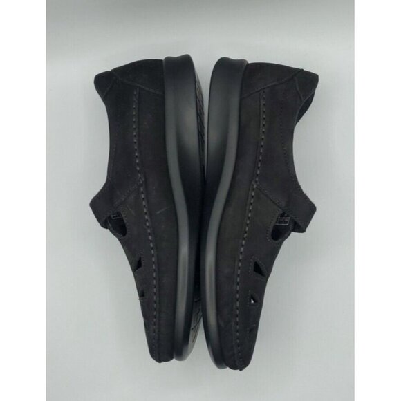 SAS Roamer Sz 8.5 NuBuck Leather Women's Comfort Walking Slip On Shoes Charcoal - Picture 7 of 13
